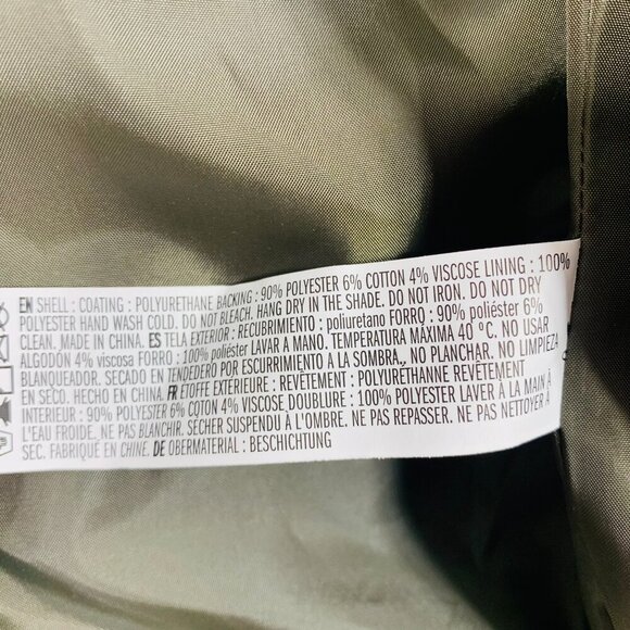 Forever 21 Distressed Faux Leather Olive Moto Jacket With Belt size small - Picture 10 of 16